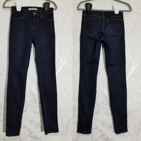 J Brand Dark Wash Starless Mid Rise Skinny Jeans - Picture 6 of 6